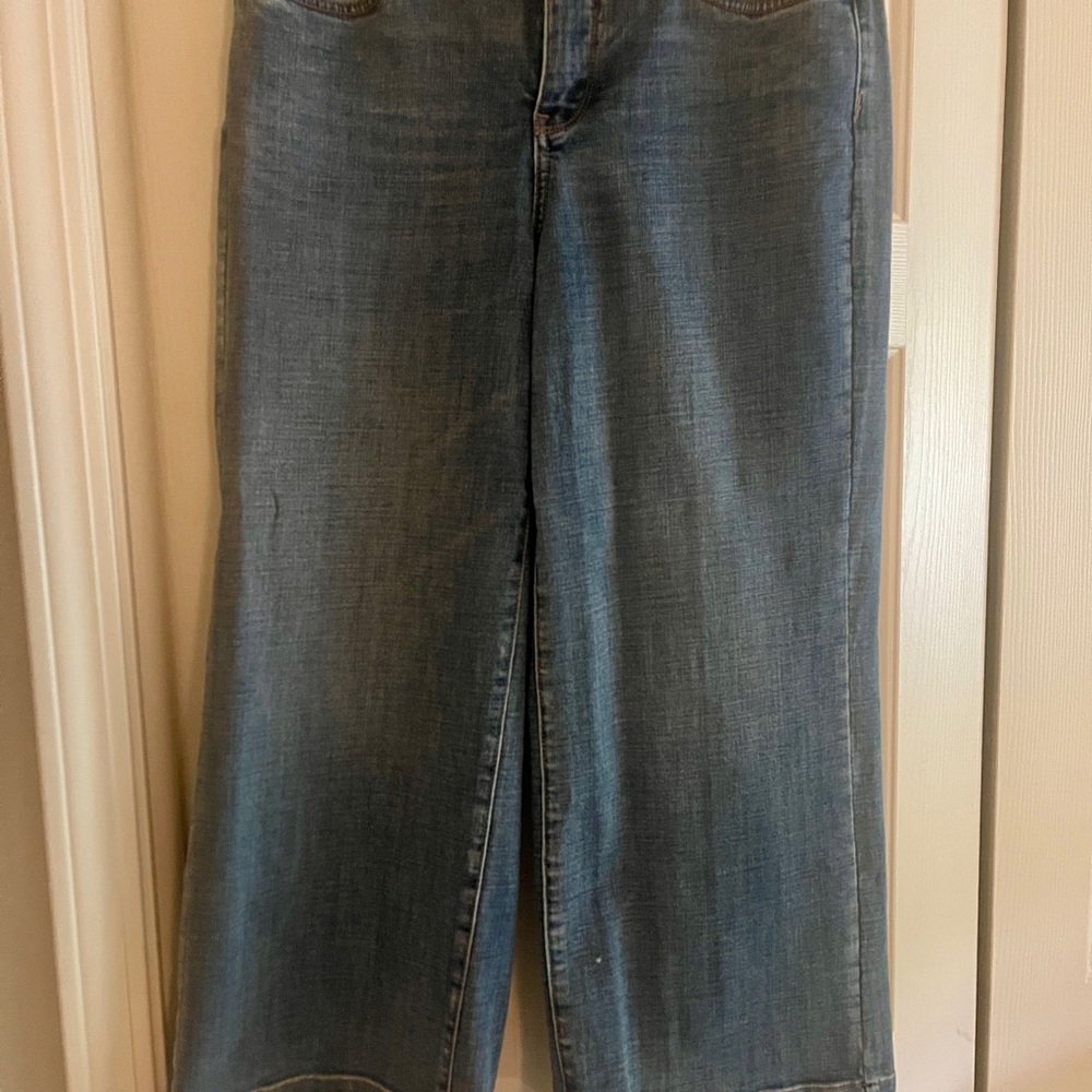NYDJ Teresa Wide Ankle Cropped Jeans - Blue